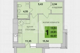 1-к. квартира, ул. Фомушина, д. 37